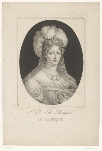 Portret van Marie Thérèse Charlotte van Frankrijk by Henri Grévedon