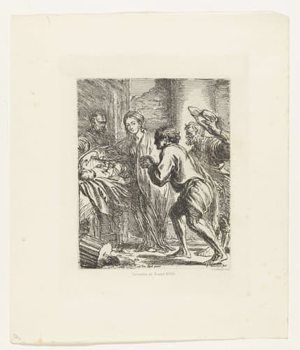 Aanbidding door de herders by Johannes Arnoldus Boland