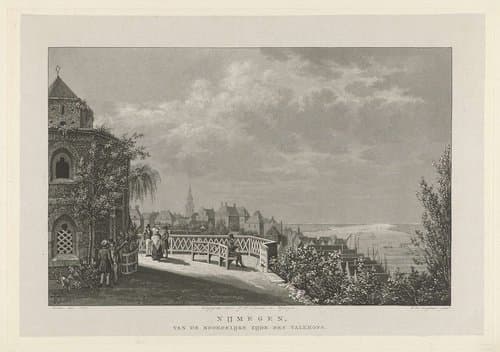 Nijmegen gezien vanaf het Valkhof by Willem Hendrik Hoogkamer