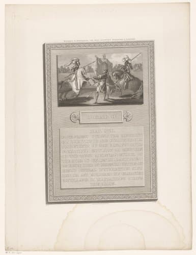 Koning Richard II schorst het duel tussen Thomas de Mowbray en Hendrik IV