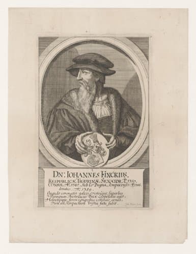 Portret van Johannes Finck by Johannes Meyer (II)