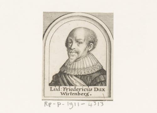 Portret van Frederik I hertog van Württemberg by Matthäus Merian (I)