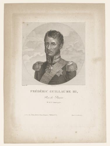 Frédéric Guillaume III, Roi de Prusse.