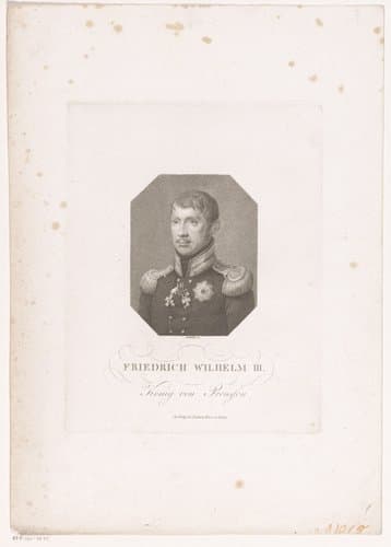 Portret van Friedrich Wilhelm III by Friedrich Wilhelm Bollinger