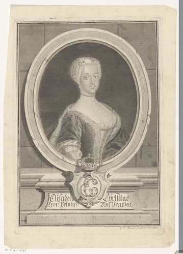 Portret van Elisabeth Christine by Georg Paul Busch
