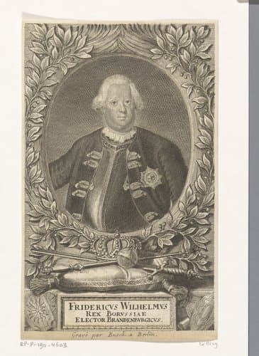Portret van Frederik Willem I, koning van Pruisen by Georg Paul Busch