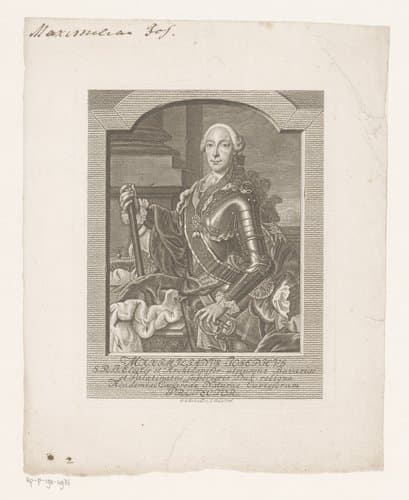 Portret van Maximilian III Joseph by Gottfried August Gründler