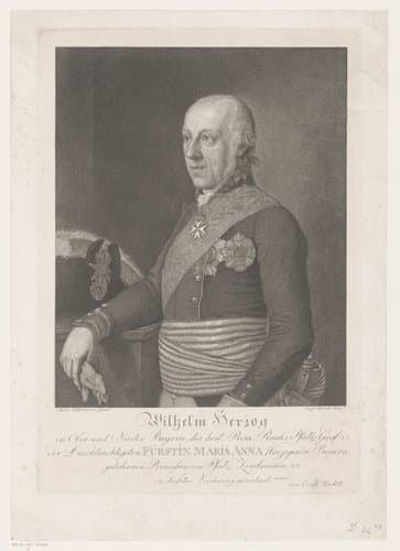 Portret van Willem van Beieren, hertog van Gelnhausen by Ernst Karl Gottlieb Thelott
