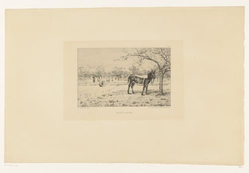 Landschap met ezel by Léon Barillot