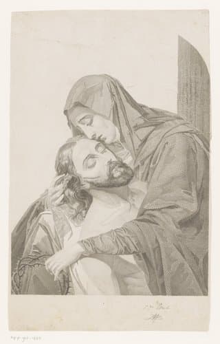 Maria als Mater Dolorosa met de overleden Christus in haar armen by Jean Baptiste Pierre Michiels