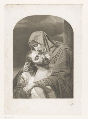 Maria als Mater Dolorosa met de overleden Christus in haar armen by Jean Baptiste Pierre Michiels