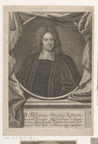 Portret van Fredericus Ernestus Kettner by Johann Georg Mentzel