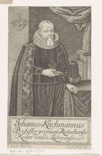 Portret van Johann Kirchmann by Johann Georg Mentzel