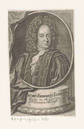 Portret van Jacob Friedrich Ludovici by Johann Georg Mentzel
