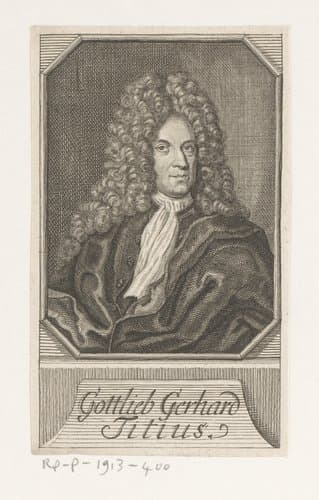 Portret van Gottlieb Gerhard Titius by Johann Georg Mentzel