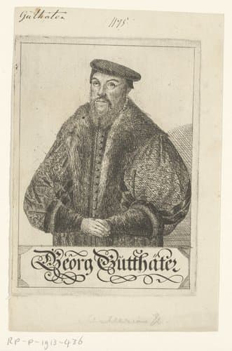 Portret van Georg Gutthäter by Georg Thomas Gutthäter
