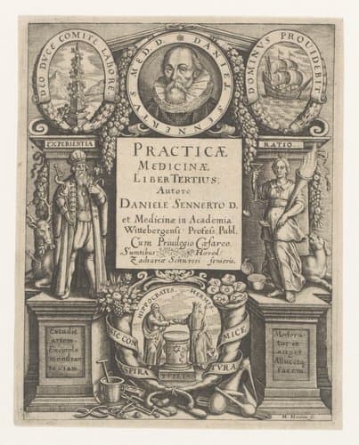 Titelpagina voor: Daniel Sennert, Practicae medicinae (...), 1631 by Matthäus Merian (I)