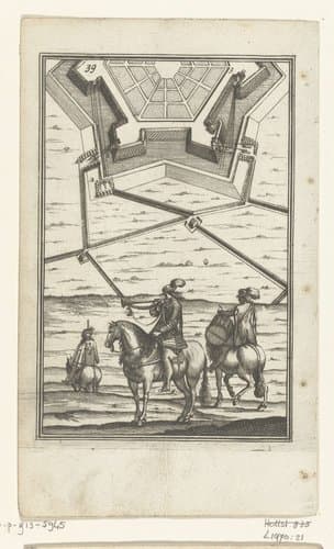 Illustratie voor 'Den Arbeid van Mars' van Allain Manesson Mallet by Romeyn de Hooghe