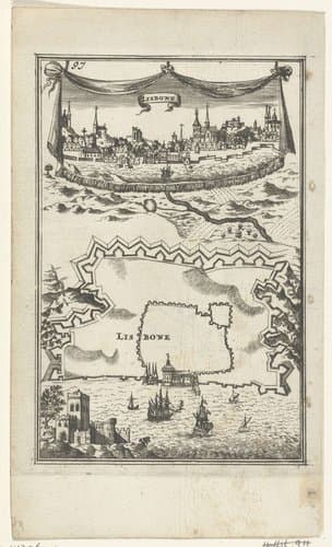 Illustratie voor 'Den Arbeid van Mars' van Allain Manesson Mallet by Romeyn de Hooghe