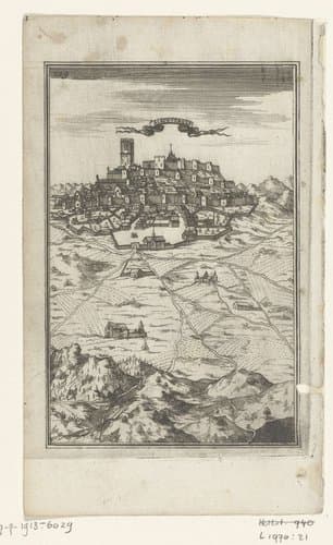 Illustratie voor 'Den Arbeid van Mars' van Allain Manesson Mallet by Romeyn de Hooghe