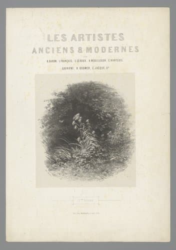 Titelprent van deel zeven van de prentserie 'Les artistes anciens et modernes' by Adolphe Mouilleron