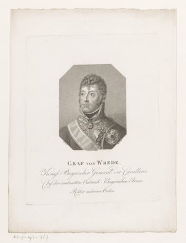 Portret van Carl Philipp von Wrede by Friedrich Wilhelm Meyer (I)