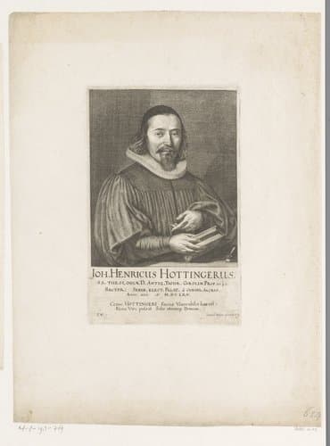 Portret van Johann Heinrich Hottinger by Conrad Meyer