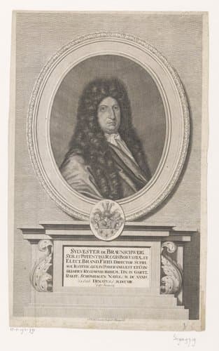 Portret van Sylvester von Braunschweig by Johann Wilhelm Michaelis