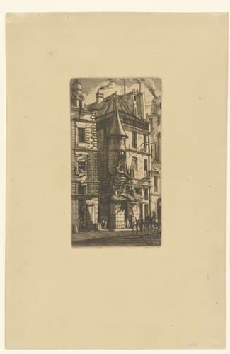 Tourelle rue de la Tixéranderie by Charles Meryon
