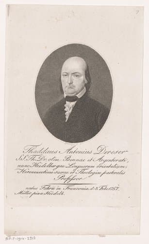 Portret van Thaddaeus a Sancto Adamo Dereser by Friedrich Wilhelm Bollinger