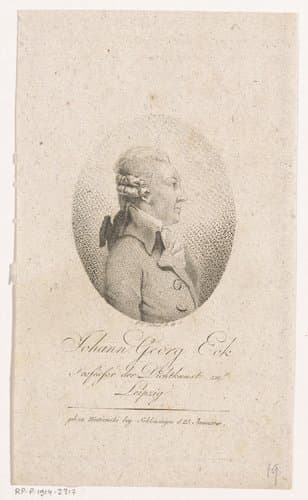 Portret van Johann Georg Eck by Friedrich Wilhelm Bollinger