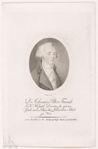 Portret van Johann Peter Frank by Friedrich Wilhelm Bollinger