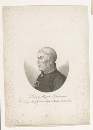 Portret van Ludwig August von Guionneau by Ludwig Buchhorn