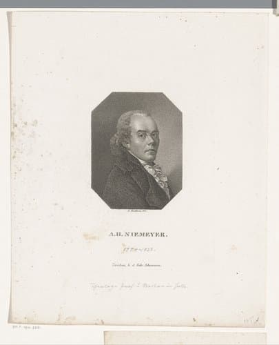 Portret van August Hermann Niemeyer by Ludwig Buchhorn