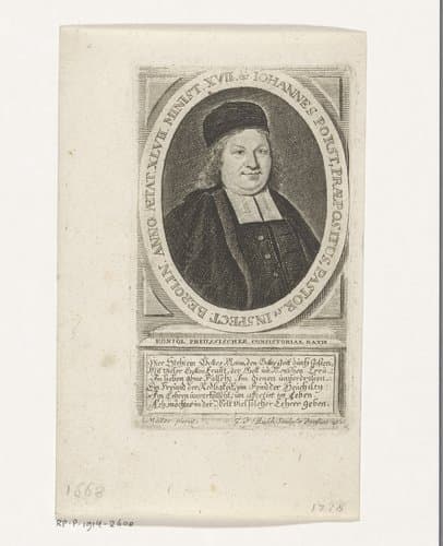 Portret van Johann Porst by Georg Paul Busch