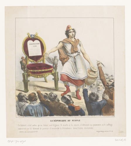 Spotprent op de grondwet van 1848 by Charles Devrits