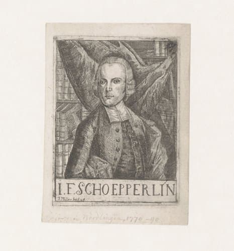 Portret van Johann Friedrich Schöpperlin by J. Muller