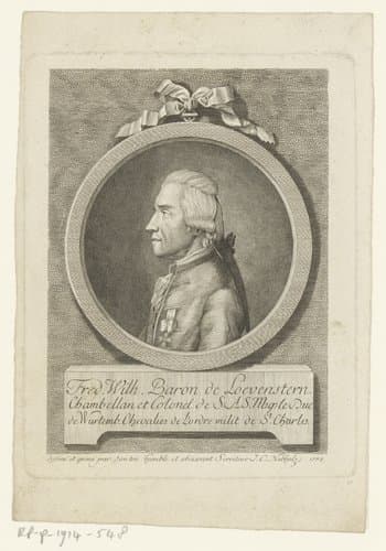 Portret van Friedrich Wilhelm von Loewenstern by Johann Christoph Nabholz