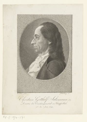 Portret van Christian Gotthilf Salzmann by Friedrich Wilhelm Nettling