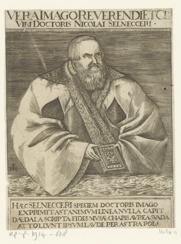 Portret van Nikolaus Selnecker by Hieronymus Nützel