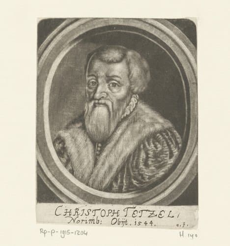 Portret van Christoph Tetzel by Georg Fennitzer