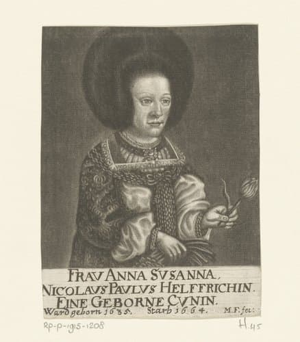 Portret van Anna Susanna Helffrich by Michael Fennitzer