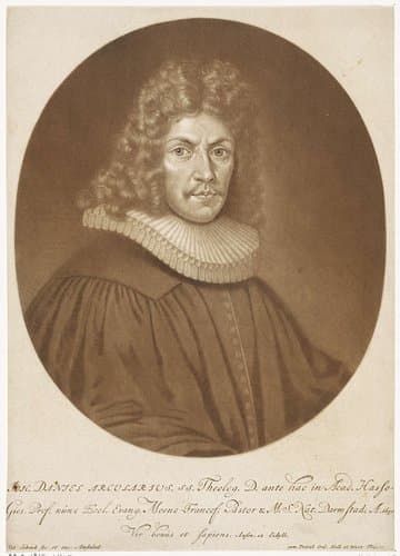 Portret van de predikant en hoogleraar Johann Daniel Arcularius by Pieter Schenk (I)