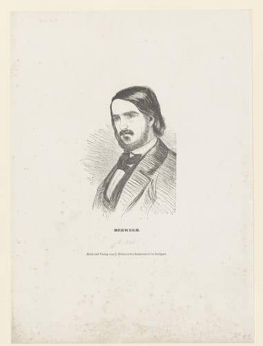 Portret van Georg Herwegh by C. Dittmarsch