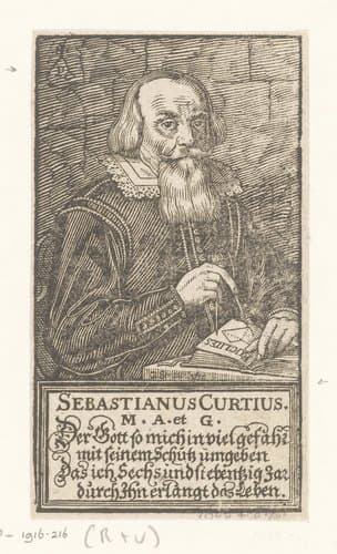 Portret van Sebastianus Curtius by Paul Creutzberger; Georg Strauch