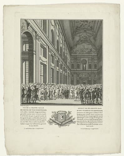 Onderhandelingen tussen burgemeester Hooft en de burgerij in het stadhuis te Amsterdam, 26 februari 1787 by Willem Kok
