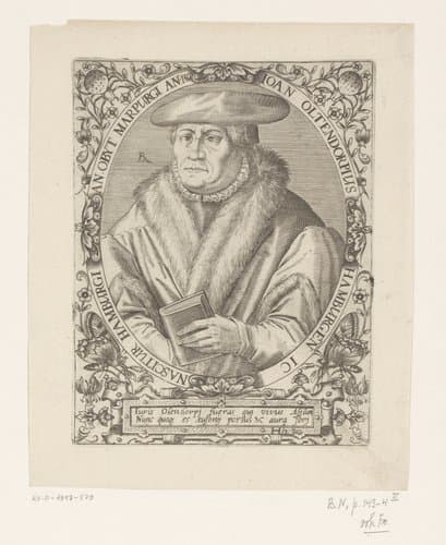 Portret van Johann Oldendorp by Robert Boissard