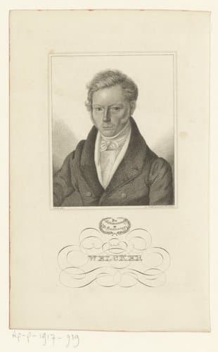 Portret van Carl Theodor Welcker by Johann Georg Nordheim