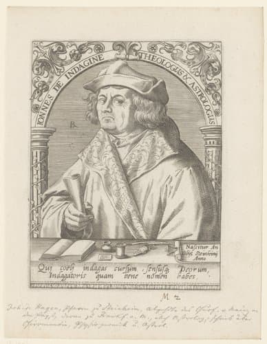 Portret van Johannes Indagine by Robert Boissard