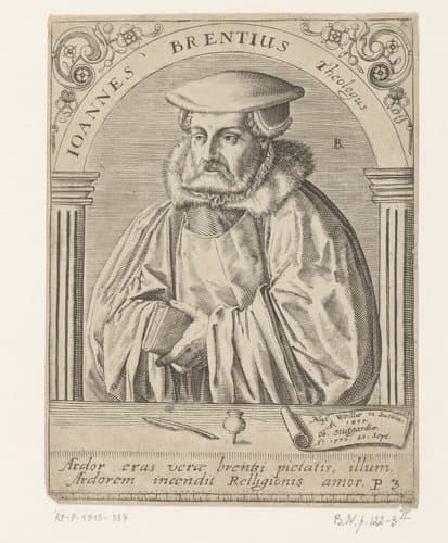 Portret van Johannes Brenz by Robert Boissard